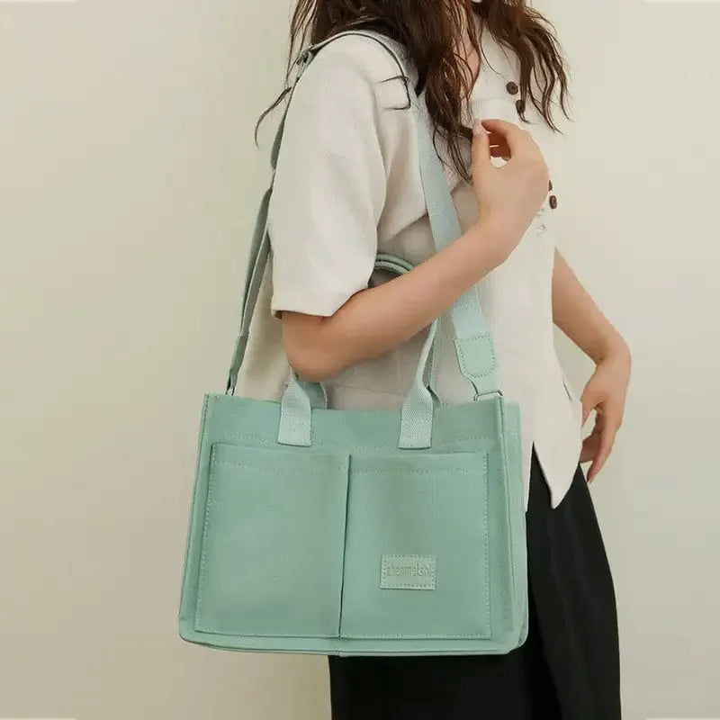 Casual Canvas Bag with Pockets