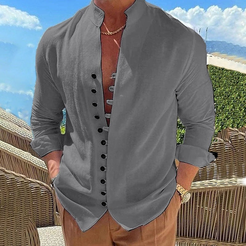 Chemise Homme Col Mao