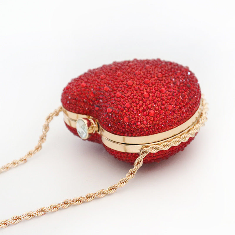 Heart Shaped Bag with Diamonds