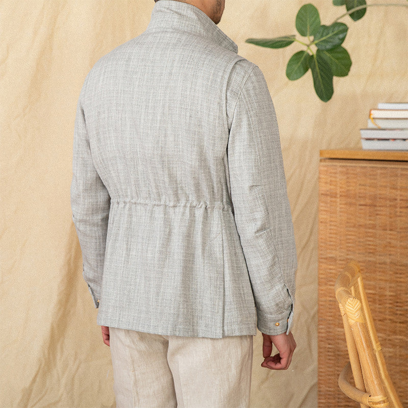 Veste Safari en Coton et Lin