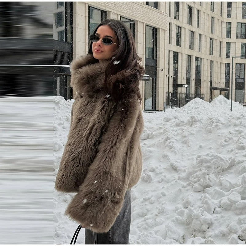 Elegant High Collar Batwing Sleeve Coat