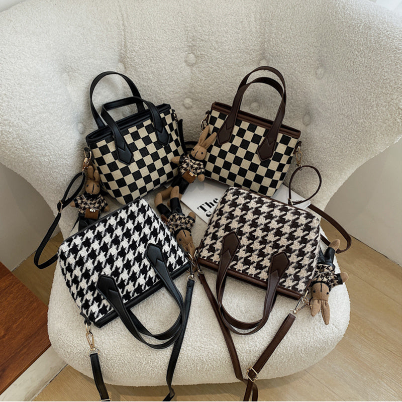 Houndstooth Chessboard Handbag