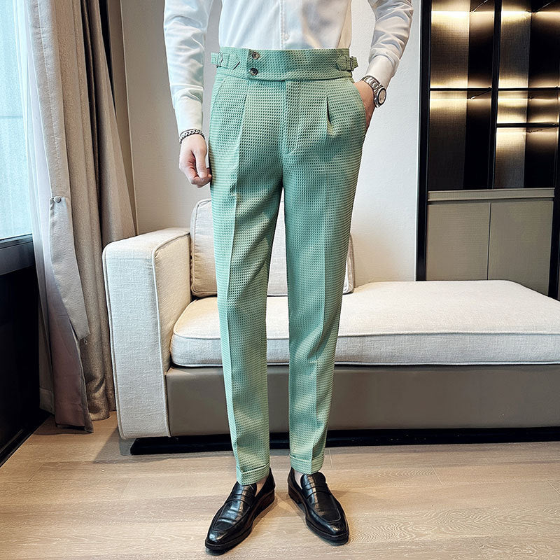 Pantalon Tissé “Waffle” – Style British