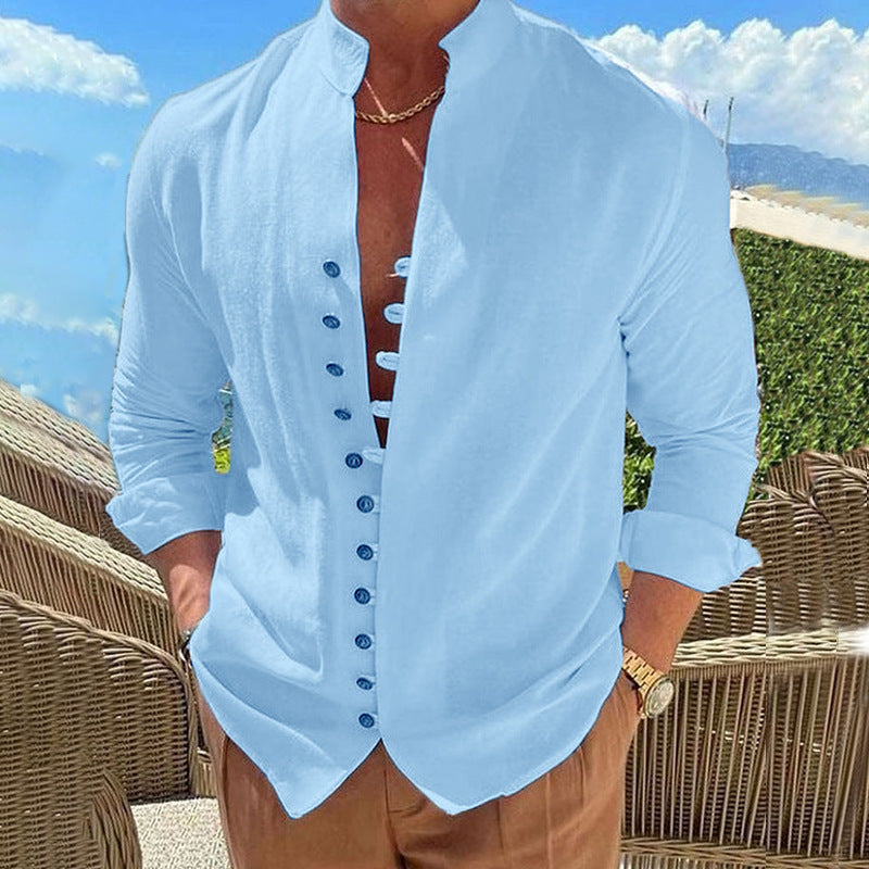 Chemise Homme Col Mao