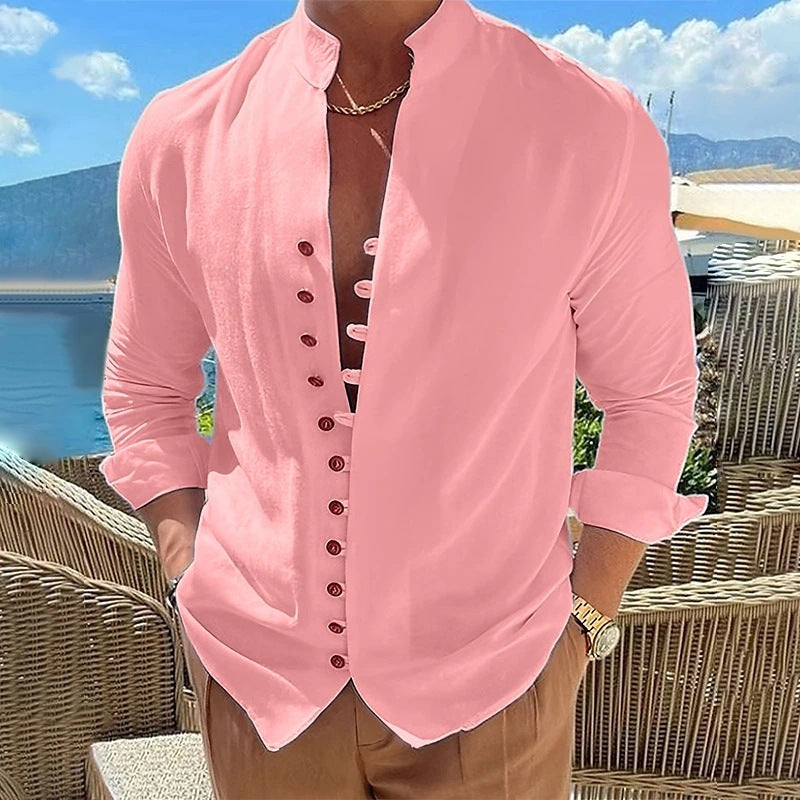 Chemise Homme Col Mao