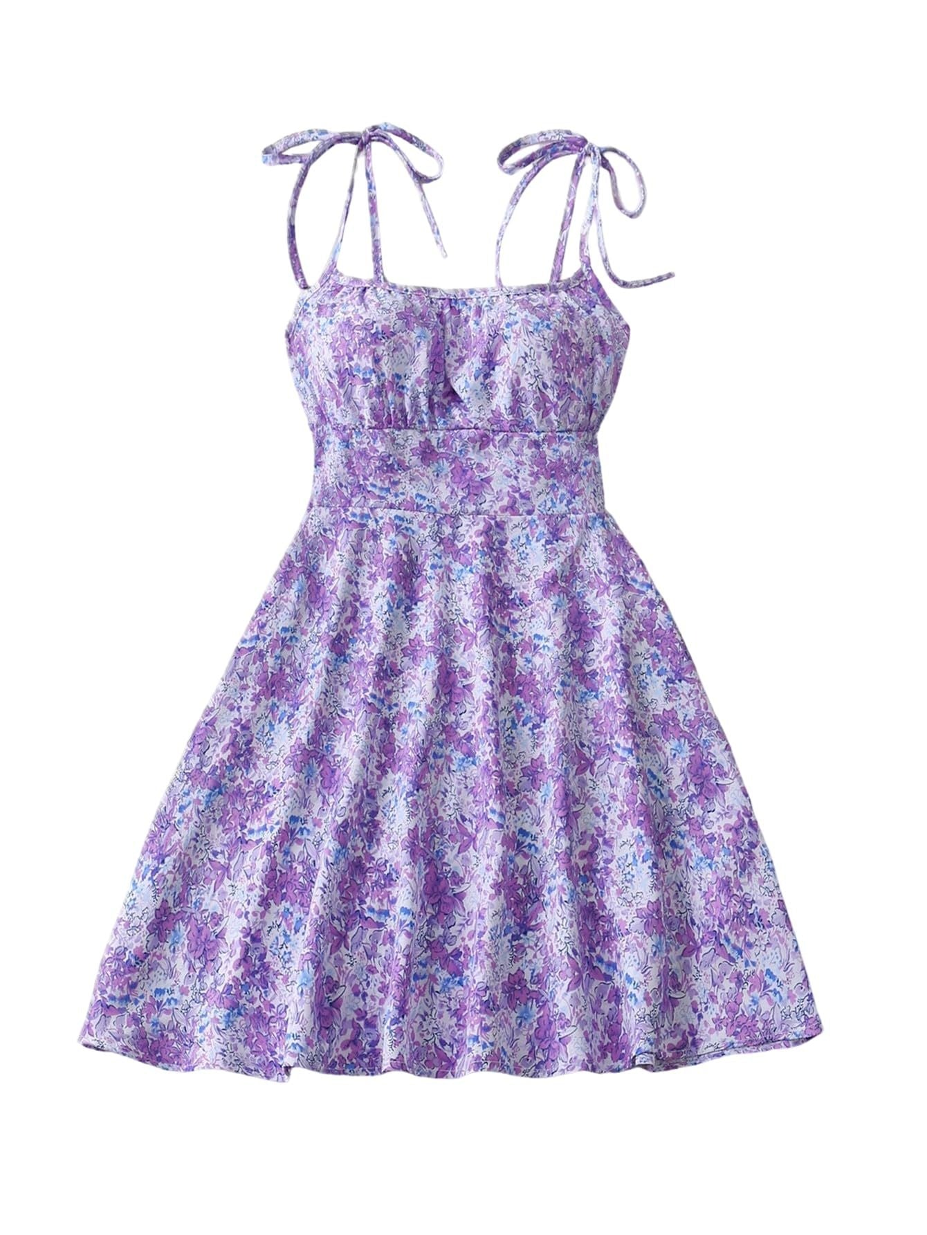 Robe d'Été Évasée à Imprimé Floral – Silhouette Affinée & Style Romantique