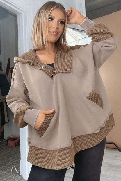 Patchwork Pockets Hoodie