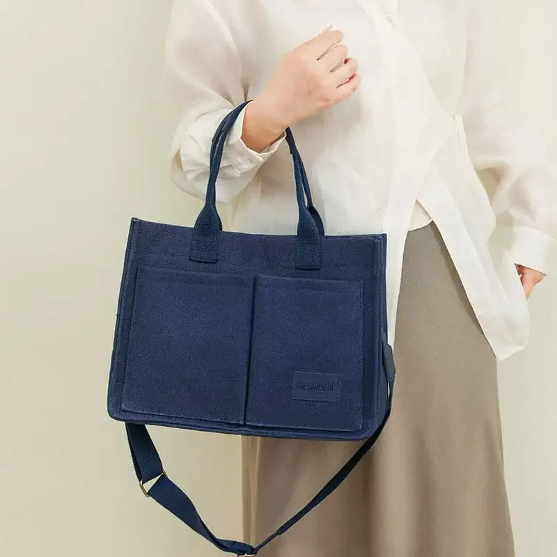 Casual Canvas Bag with Pockets