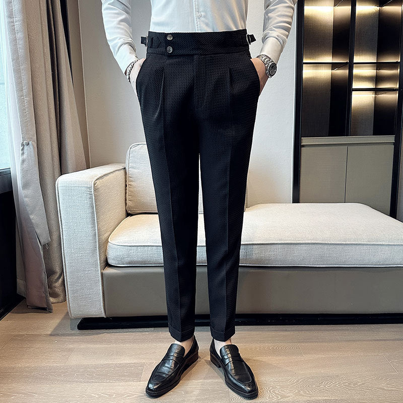 Pantalon Tissé “Waffle” – Style British