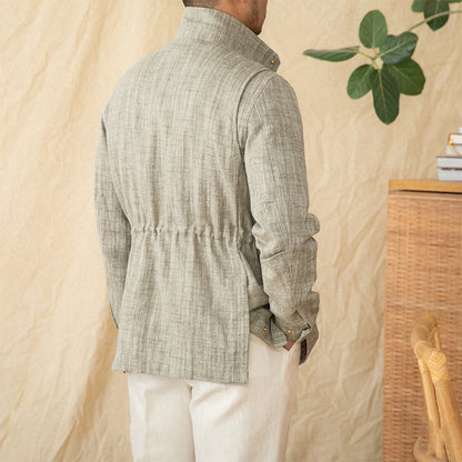Veste Safari en Coton et Lin