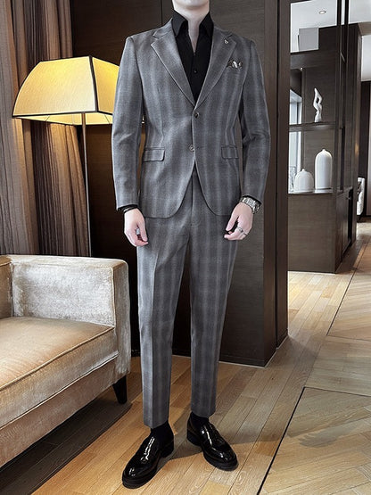 Costume Homme Slim Fit Carreaux