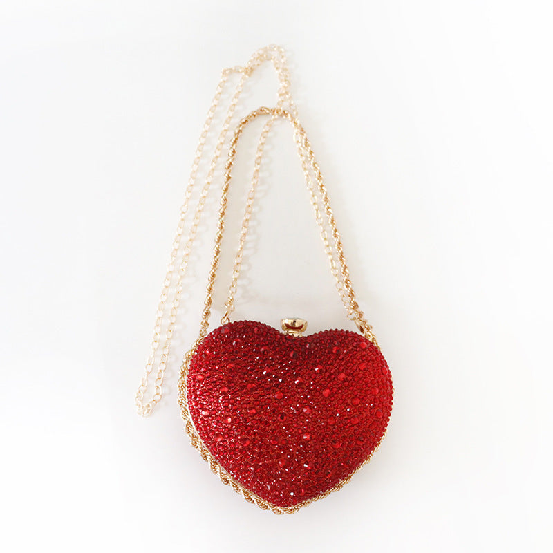 Heart Shaped Bag with Diamonds