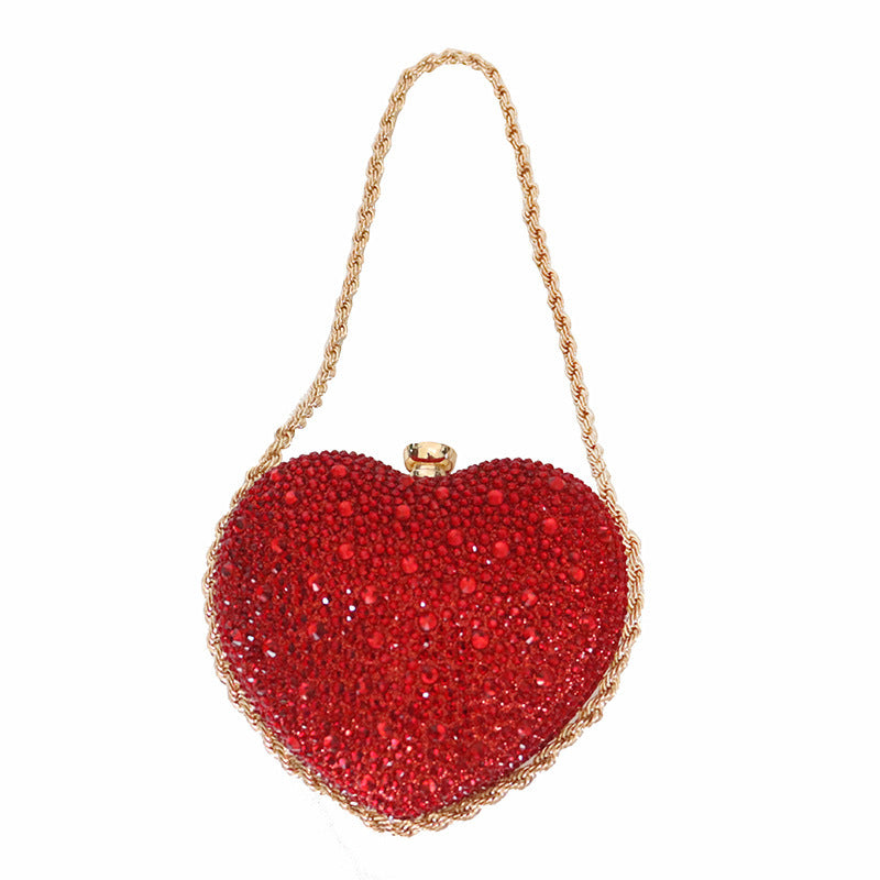 Heart Shaped Bag with Diamonds