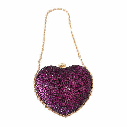 Heart Shaped Bag with Diamonds