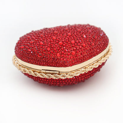 Heart Shaped Bag with Diamonds