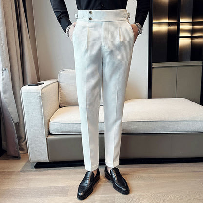 Pantalon Tissé “Waffle” – Style British