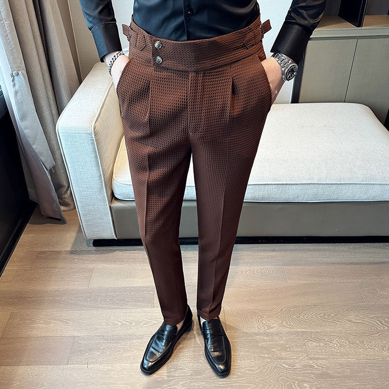 Pantalon Tissé “Waffle” – Style British