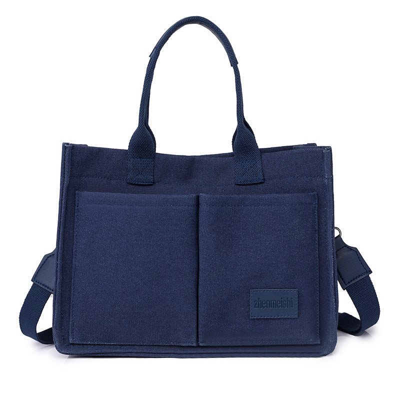 Casual Canvas Bag with Pockets
