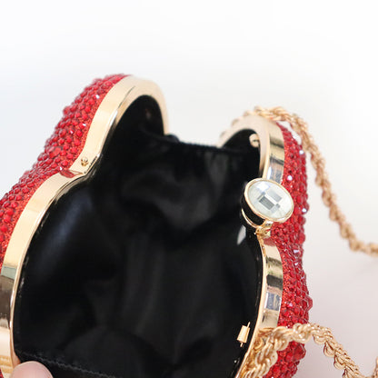 Heart Shaped Bag with Diamonds