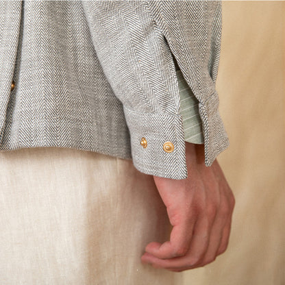Veste Safari en Coton et Lin