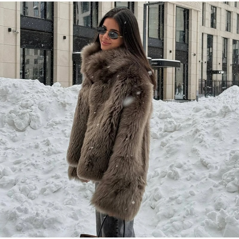 Elegant High Collar Batwing Sleeve Coat