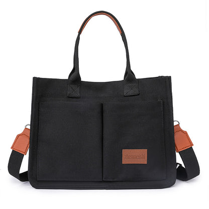 Casual Canvas Bag with Pockets