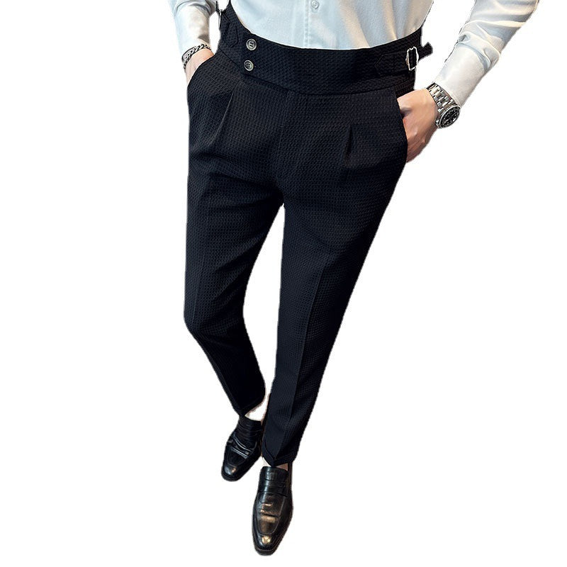 Pantalon Tissé “Waffle” – Style British
