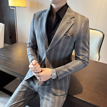 Costume Homme Slim Fit Carreaux