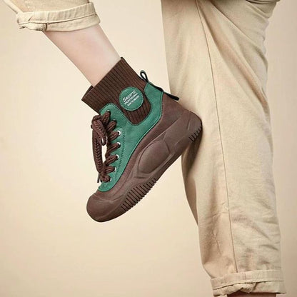 Wedge Sole Sock Boots