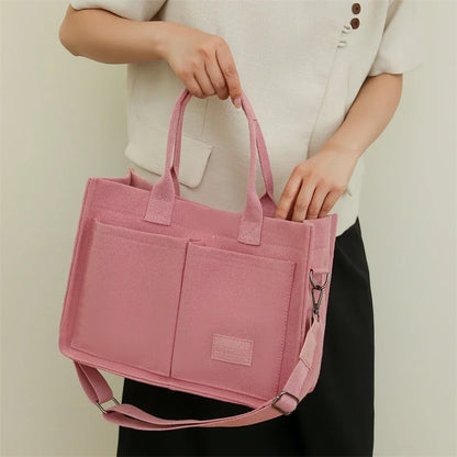 Casual Canvas Bag with Pockets