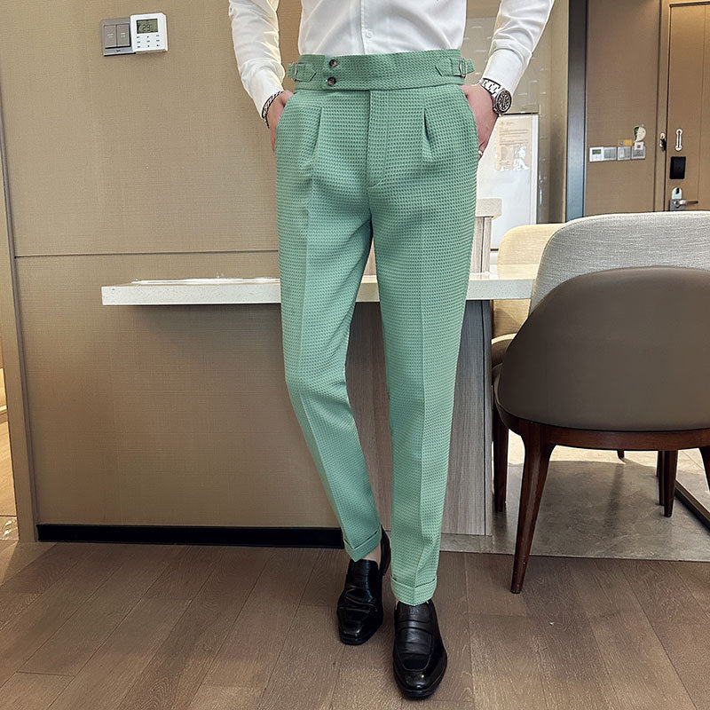 Pantalon Tissé “Waffle” – Style British