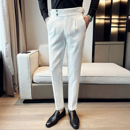 Pantalon Tissé “Waffle” – Style British